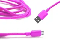 Data Cable Ancus USB to Micro USB Braided Pink 1m