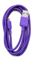 Data Cable Ancus USB to Micro USB with Enhanced Plugs Braided Purple 1m