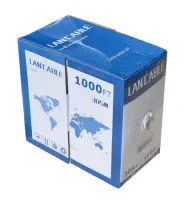 Ethernet Cable Jasper Cat 6 UTP 23AWG CCA Solid Grey 305m