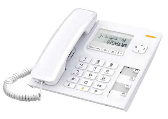 Telephone Alcatel T56 with Caller ID Redial and Mute Function White