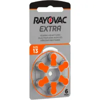 Hearing Aid Batteries Rayovac 13 Extra Advanced 1.45V Pcs. 6