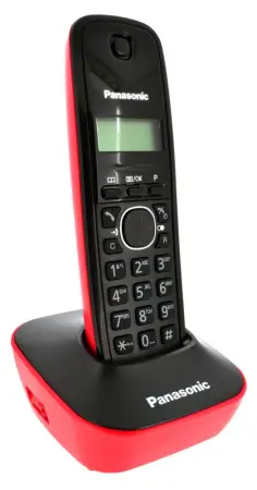Refurbished Dect/Gap Panasonic KX-TG1611GRR Black-Red