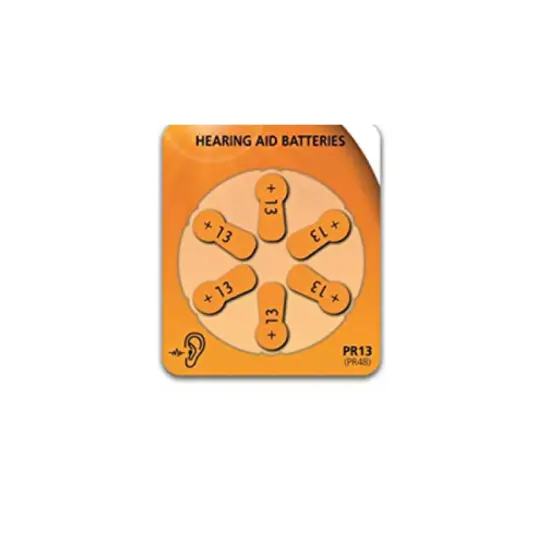 Hearing Aid Batteries Panasonic PR13 1.4V Τεμ. 6 Bulk