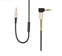 Audio Cable Hoco UPA02 3.5mm Male to 3.5mm Male with Microphone Black 2m