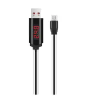 Data Cable Hoco U29 LED Display USB to Micro-USB Flat 2.0A Fast Charging White 1m