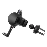 Car Mount and In-Air Outlet Hoco CA60 Aspiring with Fast Wireless Charger 10W and Extension Arm Black