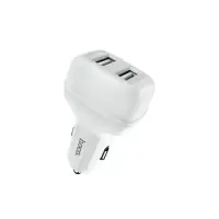 Car Charger Hoco Z36 Leader 12W with 2 USB Outputs 5V 2.4A Max White