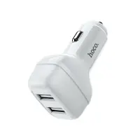 Car Charger Hoco Z36 Leader 12W with 2 USB Outputs 5V 2.4A Max White