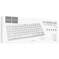 Bluetooth Keyboard Hoco. DI05 V.4.0 Mini with Bluetooth Mouse of 3 Buttons 2.4G 1200 DPI White