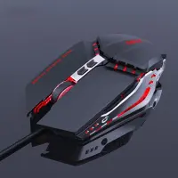 Wired Mechanical Mouse iMICE T80 Gamer 6D with 6 Buttons, 3200 DPI LED Lightning. Black