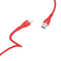 Data Cable Hoco X45 Surplus with LED Indicator USB-C to Lightning Super Fast Charge PD18W Red 1m