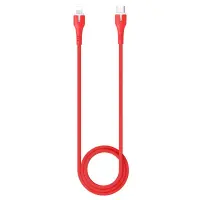 Data Cable Hoco X45 Surplus with LED Indicator USB-C to Lightning Super Fast Charge PD18W Red 1m