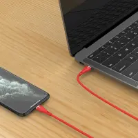 Data Cable Hoco X45 Surplus with LED Indicator USB-C to Lightning Super Fast Charge PD18W Red 1m