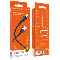 Cable Borofone BX51 Triumph USB to Lightning 2.4A Black 1m