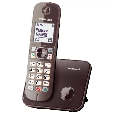 Dect/Gap Panasonic KX-TG6851GRA  with Large Buttons and Speaker Phone Brown