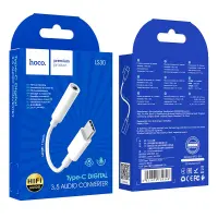 Adapter Hoco LS30 USB-C σε 3.5mm Compatible with Mic and Control Buttons Compatible with all Devices