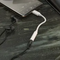 Adapter Hoco LS30 USB-C σε 3.5mm Compatible with Mic and Control Buttons Compatible with all Devices