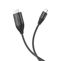 Data Cable Hoco UA16 USB-C to HDMI 4K 30Hz ULTRA HD 2m Grey Braided