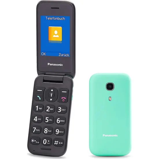 Panasonic KX-TU400EXC Τurquoise  2.4" MicroSD, Bluetooth, Camera with Large Buttons and SOS Button