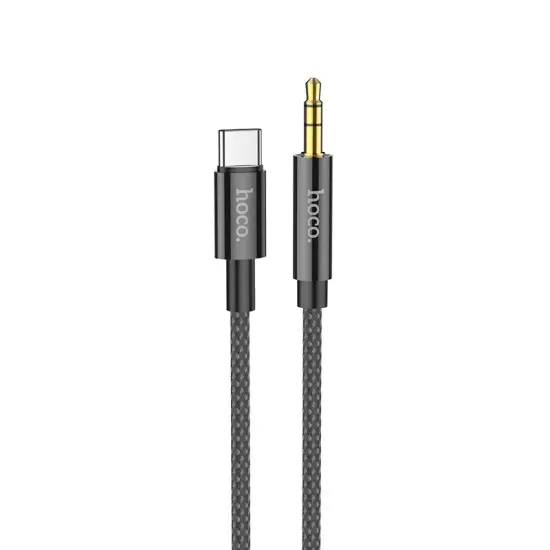 Audio Cable Hoco UPA19 Braided USB-C Male to 3.5mm Male Black 1m