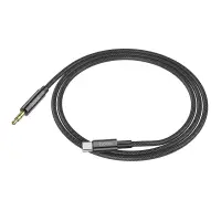 Audio Cable Hoco UPA19 Braided USB-C Male to 3.5mm Male Black 1m