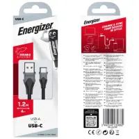 Connection Cable Energizer Bicolor 2.0A USB-A to USB-C Black 1.2m
