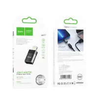 Hoco UA17 Lightning Adapter in USB-C Support 2A charging and data transfer functions Black