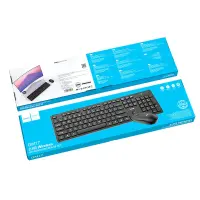 Hoco GM17 Business Set Full Size Wired Keyboard and Mouse Full Size 104 Keys Black
