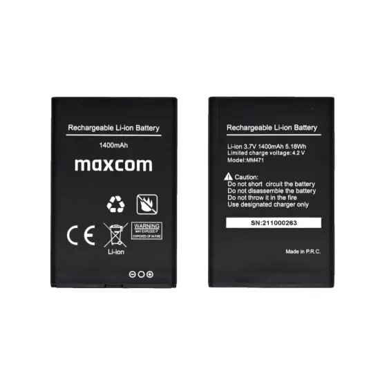 Battery Maxcom for MM471, 1400 mAh,Li-ion Original Bulk