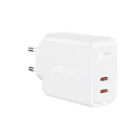 Travel Charger Acefast A9 Fast Charging USB-C QC3.0 / QC2.0 PD40W White
