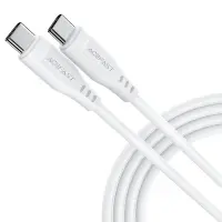 Cable Acefast C3-03 USB-C to USB-C 3A 60W Braided White 1.2m