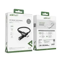 Data Cable Acefast C1-07 USB-C to 3.5mm Female Braided Black 18cm