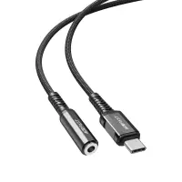Data Cable Acefast C1-07 USB-C to 3.5mm Female Braided Black 18cm