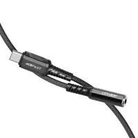 Data Cable Acefast C1-07 USB-C to 3.5mm Female Braided Black 18cm