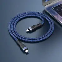Data Cable Hoco U110 USB-C to Lightning Braided PD20W 3A Extra Durability Braided Blue 1.2m