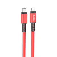 Data Cable Hoco X85 Strength USB-C to Lightning PD20W Extra Durability Braided Red 1m