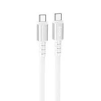 Data Cable Hoco X85 Strength USB-C to USB-C 60W Extra 20V/3A Durability White 1m