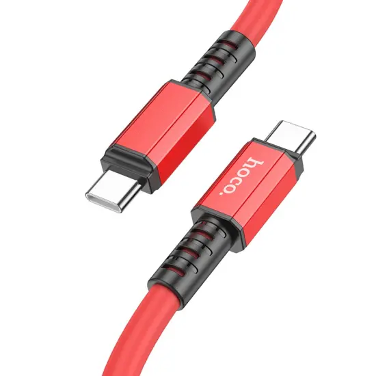 Cable Hoco X85 Strength USB-C to USB-C 60W 20V/3A Extra Durability Red 1.2m
