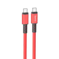 Cable Hoco X85 Strength USB-C to USB-C 60W 20V/3A Extra Durability Red 1.2m