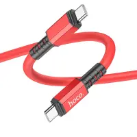 Cable Hoco X85 Strength USB-C to USB-C 60W 20V/3A Extra Durability Red 1.2m