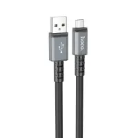 Data Cable Hoco X85 Strength USB to Micro-USB 2.4A Extra Durability Black 1m
