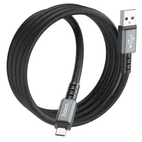 Data Cable Hoco X85 Strength USB to Micro-USB 2.4A Extra Durability Black 1m