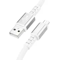 Data Cable Hoco X85 Strength USB to Micro-USB 2.4A Extra Durability White 1m