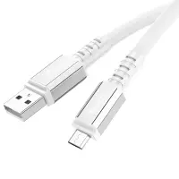 Data Cable Hoco X85 Strength USB to Micro-USB 2.4A Extra Durability White 1m