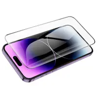 Tempered Glass Hoco G1 0.33mm Flash Attach Full Silk Screen HD for Apple 14 Pro Max Black