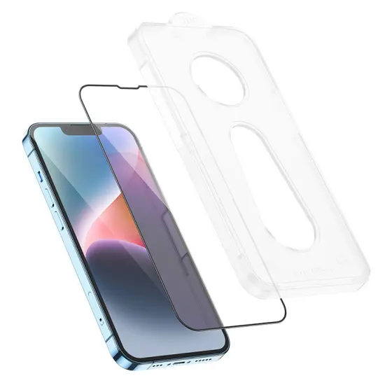 Tempered Glass Hoco A33 9Η Full Screen Protection 0.33mm Apple iPhone 14 Plus 13 Pro Max with Guide for Easy Positioning