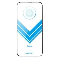 Tempered Glass Hoco A33 9Η Full Screen Protection 0.33mm Apple iPhone 14 Plus 13 Pro Max with Guide for Easy Positioning