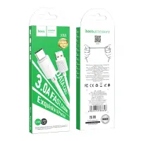 Cable Hoco X88 USB to USB-C 3.0A Fast Charging White 1m