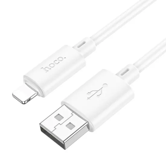 Cable Hoco X88 USB to Lightning  2.4A  Fast Charging White 1m