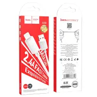 Cable Hoco X88 USB to Lightning  2.4A  Fast Charging White 1m